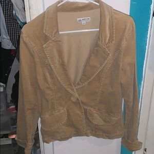 Suede Texture Tan Blazer